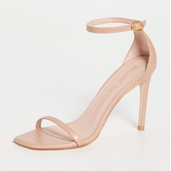 Stuart Weitzman Nudistcurve 100 Smooth Leather Sandals - Picture 3 of 13